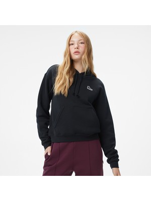 Converse Baskılı Kadın Siyah Sweatshirt
