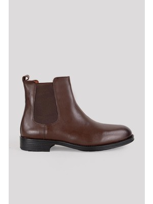 Paco Romano Erkek Kahverengi Lastikli Hakiki Deri Klasik Bot