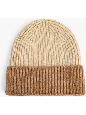 Koton Lastikli Örgü Bere Kenarları Katlı