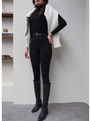 Esra Helvacı Kemer Görünüm Tayt Pantolon