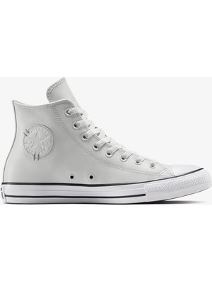 Converse Chuck Taylor All Star Leather Unisex Gri Sneaker