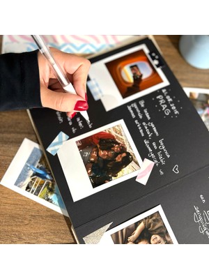 Photonom Yazılabilir Anı Defteri - 10 Polakart Fotoğraf ve Beyaz Kalem Hediye! - Sevgiliye Hediye