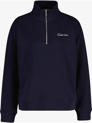 Gant Kadın Lacivert Yarım Fermuarlı Sweatshirt