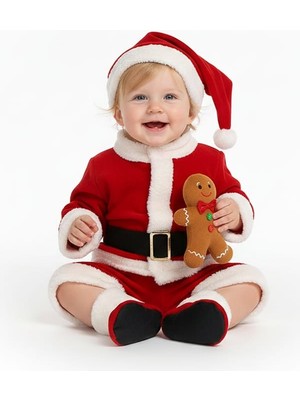 Tülü Akkoç Noel Baba Noel Erkek Bebek Yılbaşı Kostümü