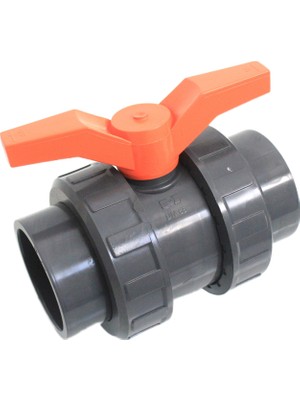 Oddity 3" Teknoplastik Soketli PVC Küresel Vana – 2 Yönlü (90° Kol) – Sulama ve Endüstri Uyumlu