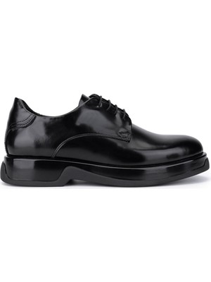 Tamer Tanca Erkek Hakiki Deri Siyah Açma Casual Ayakkabı 1163 1502 Erk Ayk SK25-26 Sıyah Acma