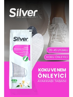 Silver Ayakkabı Koku ve Ter Önleyici Tabanlık - Gözenekli Konfor Tabanı (35-45)