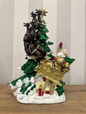 İki Cadı Tasarım Renkli Çam Ağacı Kızak ve Noel Baba Geyikleri Süsleri, Neşeli Dekorasyon