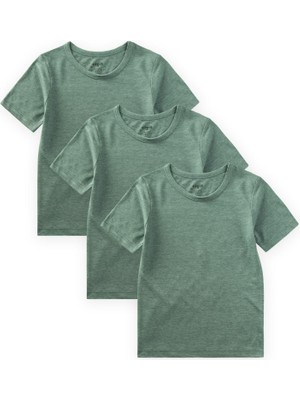 Cigit Kısa Kollu Üçlü Erkek Atlet 2-9 Yaş Yeşil