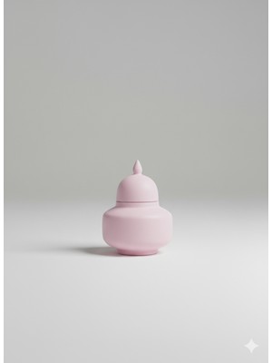 İki Cadı Tasarım Kubbeli Osmanlı Kutu Seramik Dekoratif Obje - 18 x 15 cm