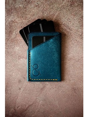 Kalkan Deri Pueblo Lavinia Italyan Deri Kartlık (Turkuaz)