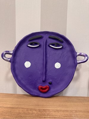 İki Cadı Tasarım El Yapımı Seramik Surat Tabak