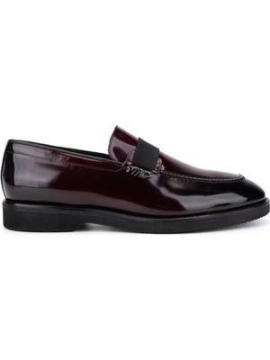Tamer Tanca Erkek Hakiki Deri Bordo Casual Ayakkabı 987 402 Erk Ayk SK25-26 Bordo Acma