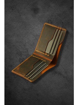 Kalkan Deri Lidya Kahve Klasik Deri Cüzdan