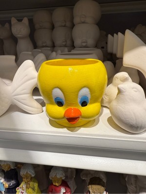 İki Cadı Tasarım Tweety Kalemlik Biblo, Dekoratif Seramik Obje