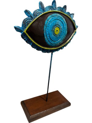 İki Cadı Tasarım Göz Ayaklı Dekoratif Biblo, Turkuaz