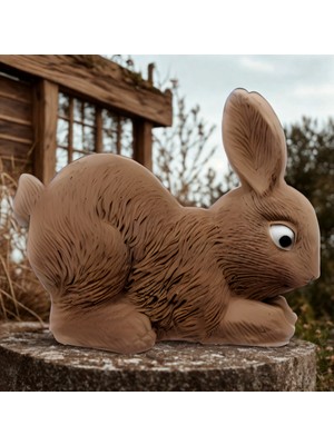İki Cadı Tasarım Kahverengi Tavşan Biblo Heykel Polyester Obje