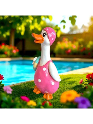 İki Cadı Tasarım Yüzücü Ördek Bahçe Dekor Tasarım Heykel , Bahçe ,ev , Ofis Dekoratif Obje