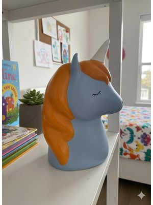 İki Cadı Tasarım Unicorn Kumbara Seramik Obje - 14.5 cm x 10 cm