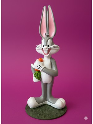 İki Cadı Tasarım Bugs Bunny Dekoratif Polyester Obje