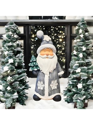 İki Cadı Tasarım Noel Baba Heykel , Ev, Bahçe Yılbaşı Dekoratif Biblo , Yeniyıl Hediyelik Obje