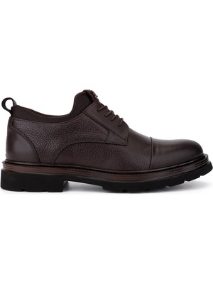 Tamer Tanca Erkek Hakiki Deri Kahverengi Casual Ayakkabı 998 4336 Erk Ayk SK25-26 Khv Fltr/khv