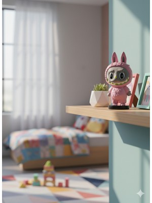 İki Cadı Tasarım Lbb Biblo, Pembe Dekoratif Polyester Obje - 13CM
