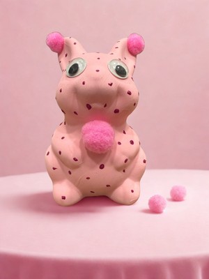 İki Cadı Tasarım Tavşan Kumbara Dekoratif Seramik Obje