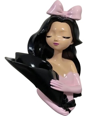 İki Cadı Tasarım Buket Tutan Kız Saksı, Vazo, Dekoratif Obje