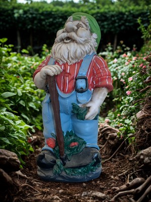 İki Cadı Tasarım Bahçıvan Dede Dekoratif Ev Bahçe Polyester Obje