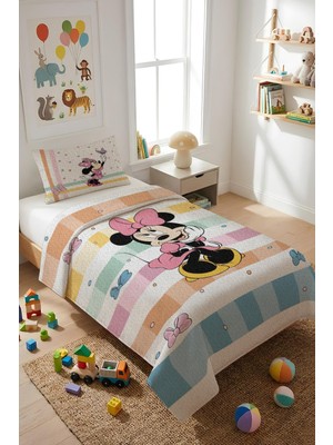 Dolce Mariee Mickey Kadife Kumaş Çocuk Yatak Örtüsü Seti (2 Parça) TKY0026