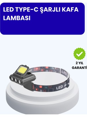 Cotton Soft 800 Lumen LED Kafa Lambası Cob ve Xpe LED Type C Şarjlı Ayarlanabilir