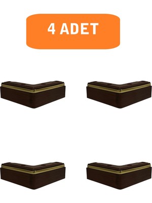 Homdep Kanepe Koltuk Tv Ünitesi Konsol Yükseltme L Model Plastik Ayak Ceviz 5cm 4 Adet