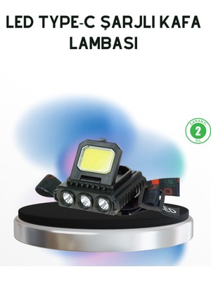Cotton Soft Şarjlı LED Kafa Lambası 800 Lumen Cob Xpe Ayarlanabilir Başlıklı