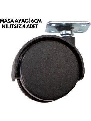 Masa Ayağı 6cm Kilitsiz 4 Adet