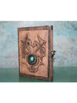 Ttt Taşlı Deri Defter Model 8