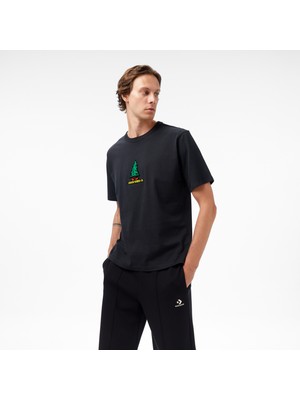 Converse Baskılı Erkek Siyah T-Shirt