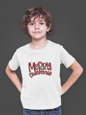 Bumeta Klasik Yılbaşı Merry Christmas Baskılı Çocuk Tişört T-Shirt