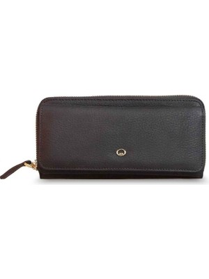 Guard Mat Kahverengi Deri Bayan Cüzdanı