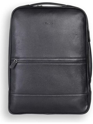 Guard Siyah Hakiki Deri Ince Sırt ve El Çantası