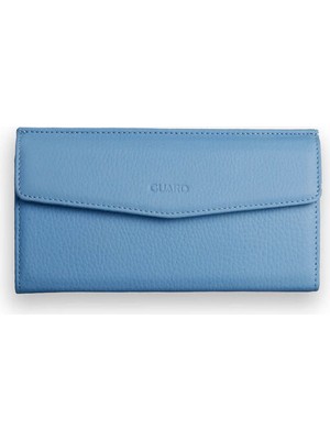 Guard Buz Mavisi Telefon Girişli Deri Bayan Cüzdanı