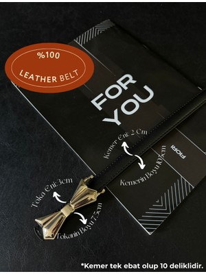 Fiori Hakiki Bombeli Burgu Tokalı Ince Kadın Kemeri, Ceket Kemeri, Gömlek Kemeri, Elbise Kemeri