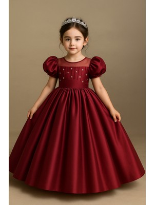 Miço Kids Kız Çocuk Abiye Elbise Şık Davet Düğün Elbisesi