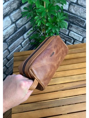 Guard Antik Taba Unisex Deri El Çantası