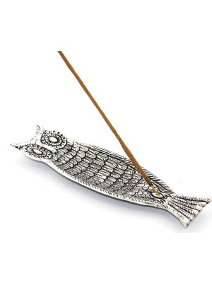 Bsre Metal Kayık Baykuş Figürlü Tütsülük - Model 1