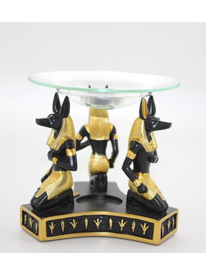 Bsre Anubis Figürlü Buhurdanlık (Polyester)