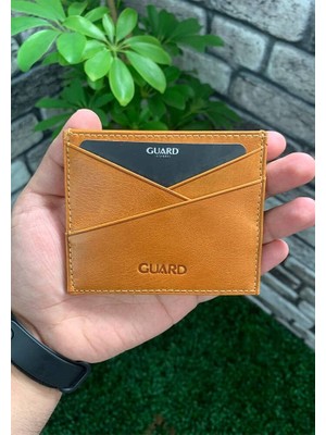 Guard Antik Sarı Deri Kartlık
