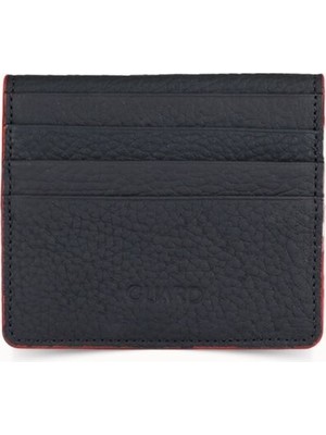 Guard Siyah / Kırmızı Patlı Tasarım Deri Kartlık