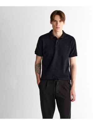 Gant Erkek Siyah Regular Fit Logolu Polo