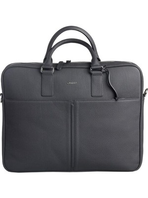 Guard Siyah Laptop Girişli Büyük Boy Deri Evrak Çantası